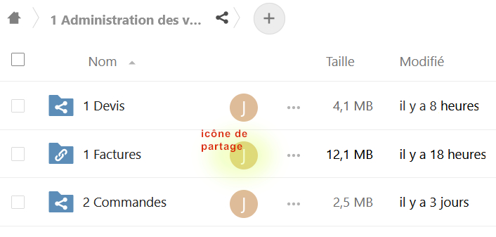 liens publics icone partage